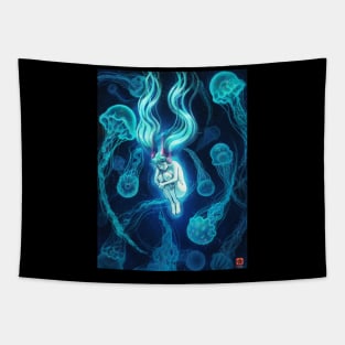 Jellyfish Swim Tapestry