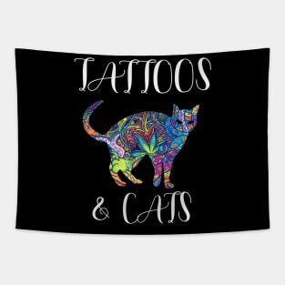 Tattoos Cats Tapestry