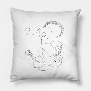 Sadbook Dancing happy peaceful little stick figure Pillow