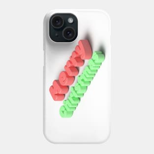 Merry Christmas 3D Inflated Colorful Text Phone Case