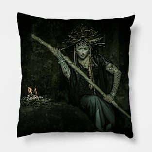 Medusa in the cave Pillow