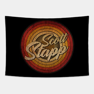 arjunthemaniac, circle retro faded Scott Stapp Tapestry