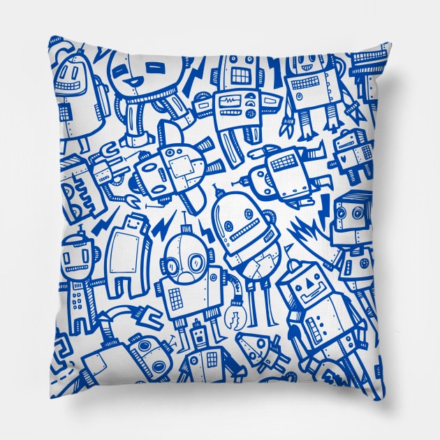 Robot Overload Pillow by wotto