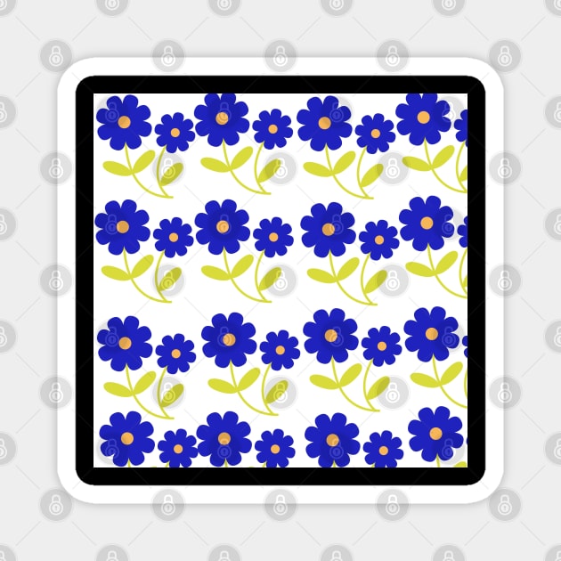 BLUE FLOWER TEXTURE DESIGN Magnet by Artistic_st