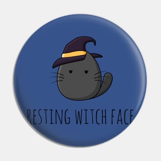 Resting Witch Face Pin