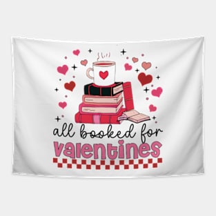 All Booked For Valentine, Teacher Valentines, Valentines Day sublimation, Book Lover, Book Coffee, Retro Valentines Tapestry