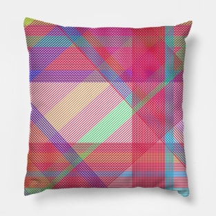 Abstract Lines - Rainbow Colors Pillow