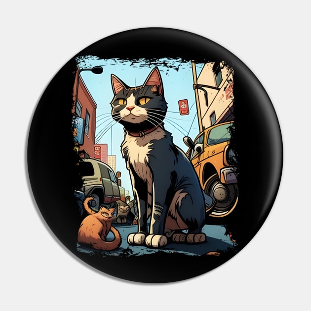 Support Your Local Street Cats Animal Pet Love Pin by Wesley Mcanderson Jones