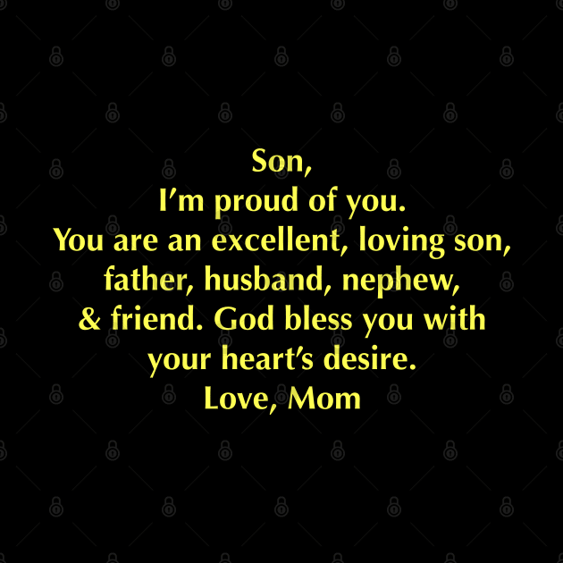 Meaningful Message to Son from Mom: Gifts for Son from Mom by S.O.N. - Special Optimistic Notes 