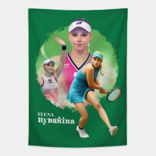 Elena Rybakina cartoon Tapestry