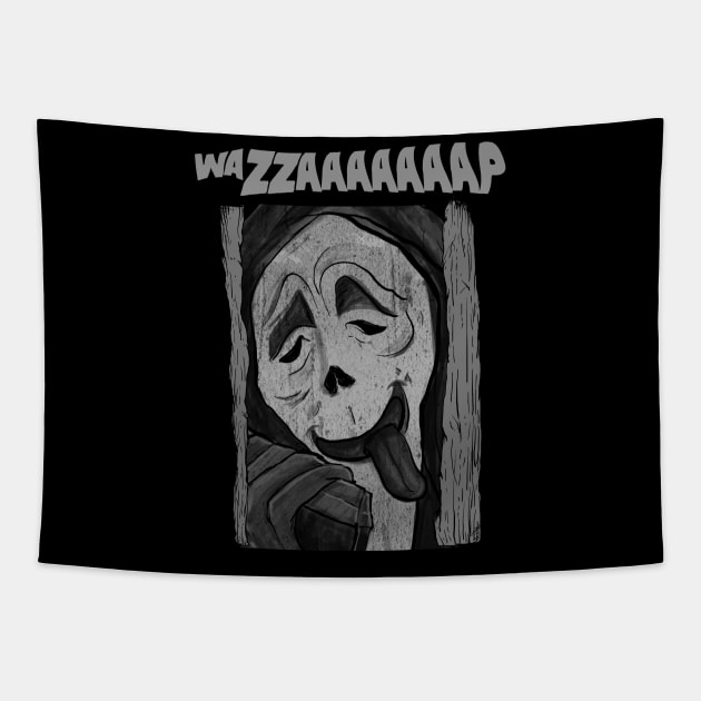 Wazzaaaaap black and white Tapestry by DeathAnarchy