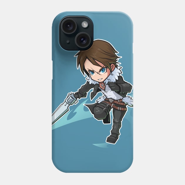 Squall Leonhart Chibi FF8 Fanart Phone Case by Xar623