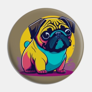 Pug Portrait Pin