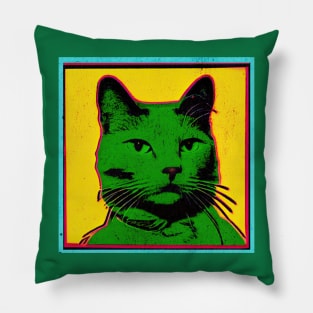 Pop Art Style Cat Pillow