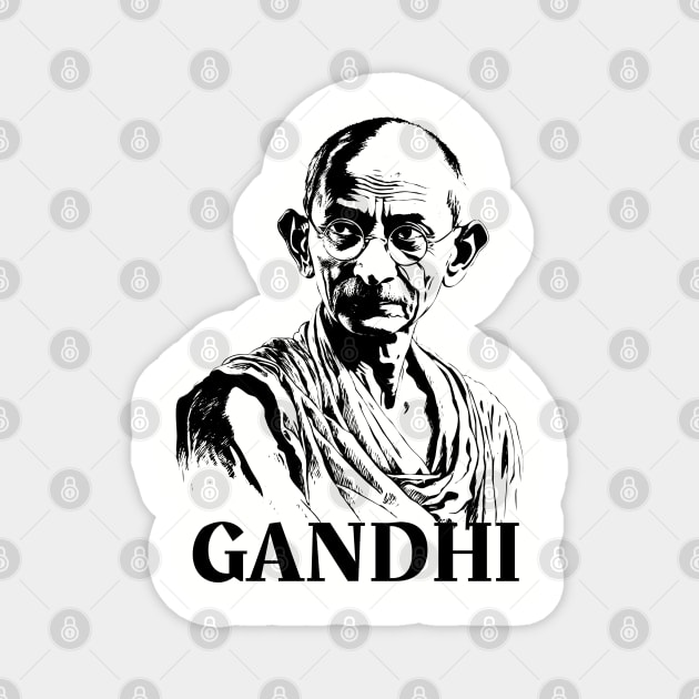 Mahatma Gandhi, Social Activist Magnet by UrbanLifeApparel