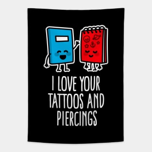 Tattoos piercings tattoo artist piercing body art scrapbook Tapestry