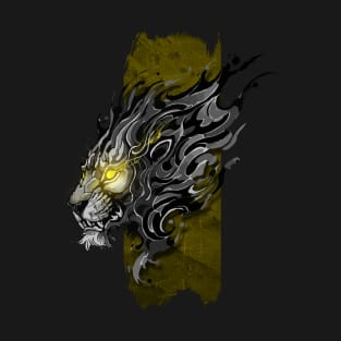 Luminous Majesty: Majestic Lion with Glowing Eyes T-Shirt