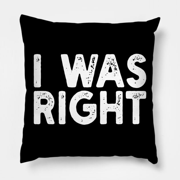 I Was Right Pillow by mdr design