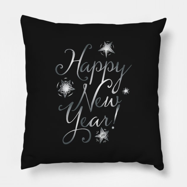 Happy New Year 2018 Pillow by directdesign