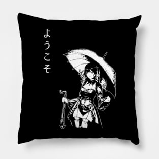 gothic anime girl Pillow