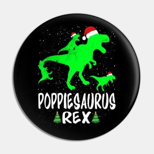 Poppie T Rex Matching Family Christmas Dinosaur Shirt Pin