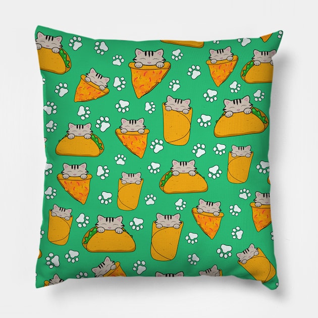 Cute cat pattern Pillow by Purrfect