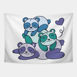 Cute Pandas Tapestry