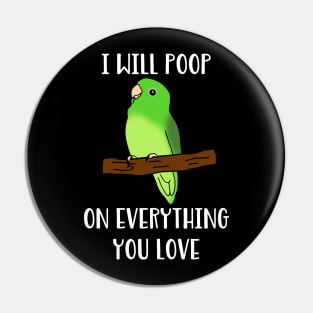 green parrotlet will poop on everything you love Pin