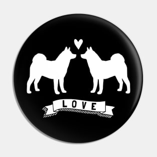 Akitas in Love Pin