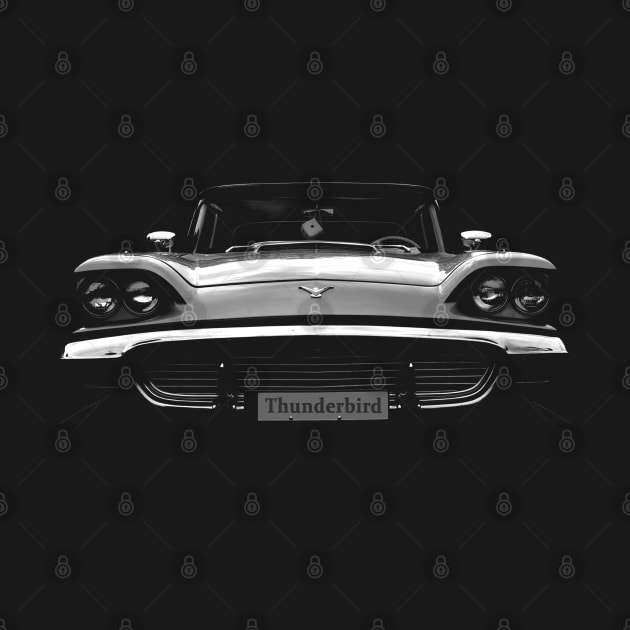 1959 ford, ford thunderbird, black shirt by hottehue