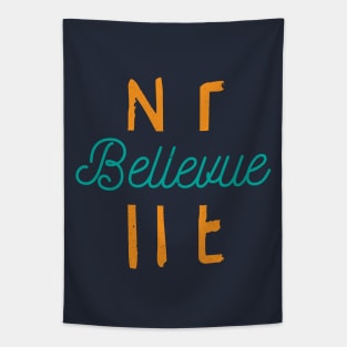 Bellevue Nebraska City Typography Tapestry