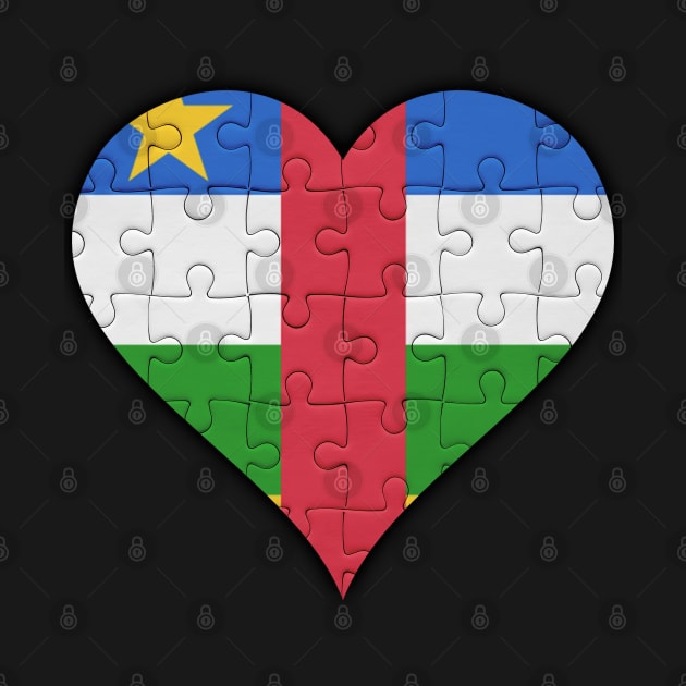 Central African Jigsaw Puzzle Heart Design - Gift for Central African With Central African Republic Roots by Country Flags