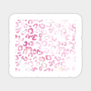 Pink rainbow leopard print Magnet