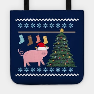 Cute Pig Christmas Tote