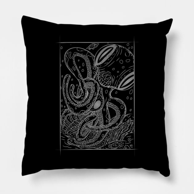 Giant Octopus under the Water Pillow by BrokenGrin