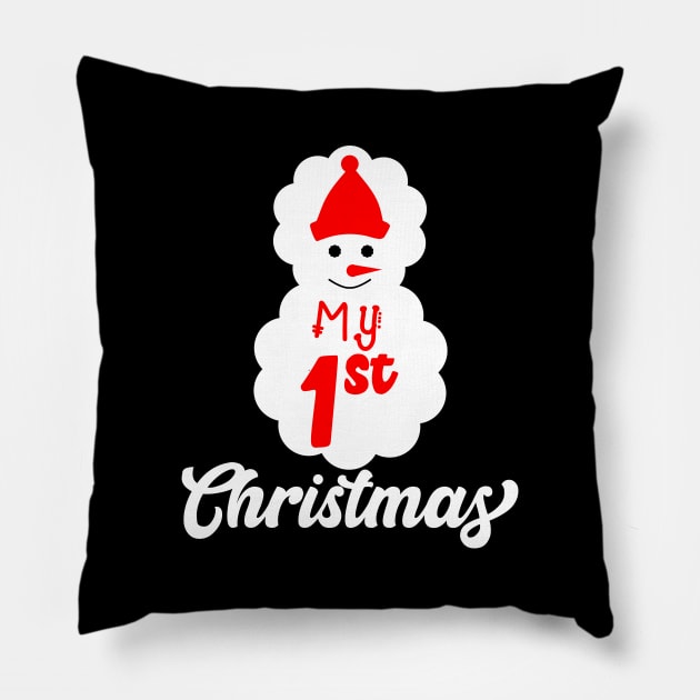 Snowman Baby Pillow by Imutobi