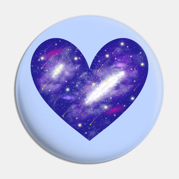 Cosmic Heart Space Heart Celestial Love Design for Cosmic Souls Pin by Nemui Sensei Designs