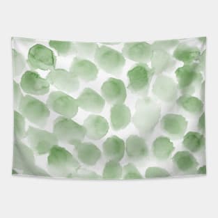 Sage watercolor spots - abstract green stains Tapestry