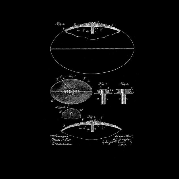 Football Vintage Patent Drawing by TheYoungDesigns