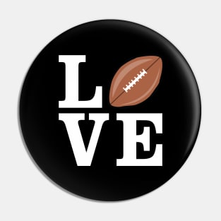 I Love American Football Pin