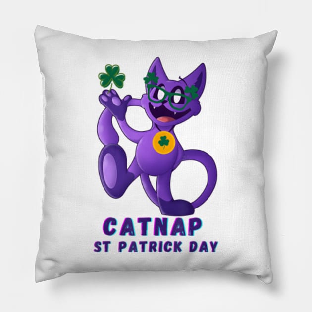 Dog Day St Patricks Day Pillow by David Brown