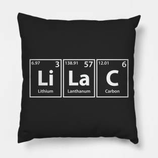 Lilac (Li-La-C) Periodic Elements Spelling Pillow