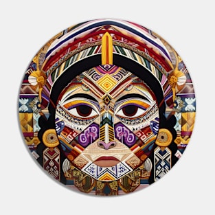 Andean Impressions: Expressive Portraits, Mochica Ceramics, and Textile Beauty Unveiled Pin