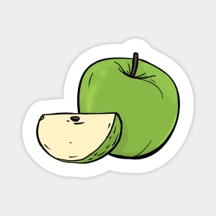 Green Apple hand drawn fruits summer Magnet