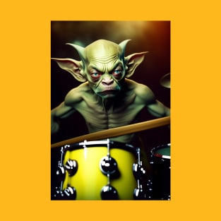 Funny Gollum playing in a heavy metal band graphic design artwork T-Shirt