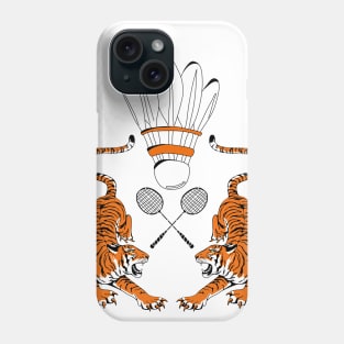 Tiger Badminton Sports Team Jersey - Shuttlecock Racket Phone Case