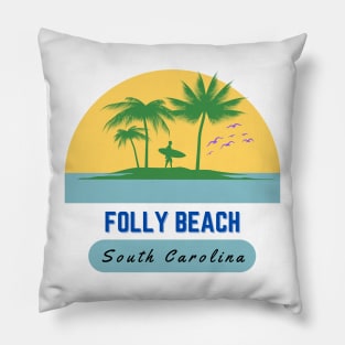 Folly Beach South Carolina Pillow