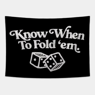 Know When to Fold 'Em / Original Retro Faded Design Tapestry