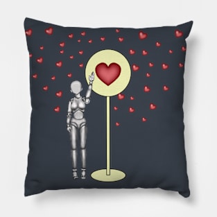 Cyborg girl dreams of love. Cyber Love Pillow