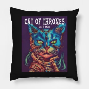 CAT OF THRONES in 8 bits Pillow